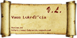 Vass Lukrécia névjegykártya