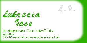 lukrecia vass business card